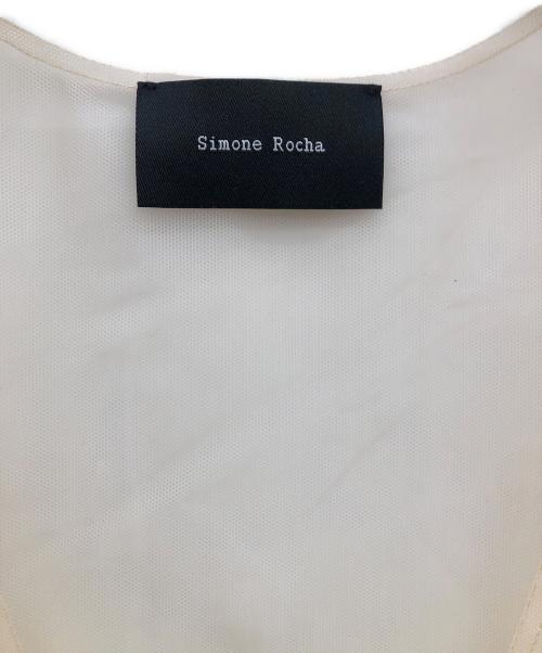Simone Rocha（シモーネ ロシャ）Simone Rocha (シモーネ ロシャ) ジップアップチュールトップ ベージュ サイズ:UK10の古着・服飾アイテム