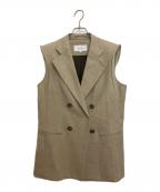 AKIRA NAKAアキラナカ）の古着「FLOREN スリーブレスジャケット」｜ベージュ