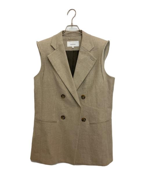 AKIRA NAKA（アキラナカ）AKIRA NAKA (アキラナカ) FLOREN スリーブレスジャケット ベージュ サイズ:2の古着・服飾アイテム