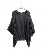 D-dueディ・ドゥエ）の古着「リネンボリュームブラウス」｜ネイビー