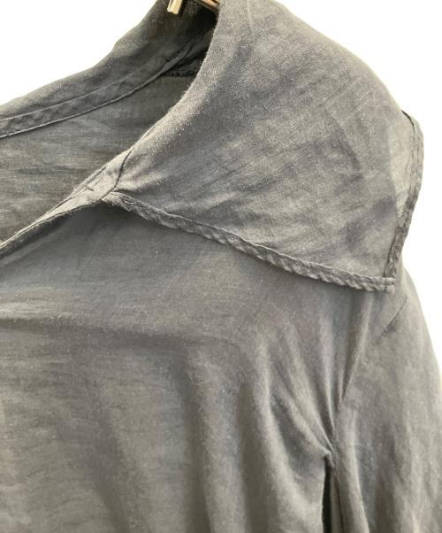 D-due（ディ・ドゥエ）D-due (ディ・ドゥエ) リネンボリュームブラウス ネイビー サイズ:38の古着・服飾アイテム