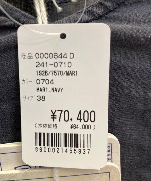 D-due（ディ・ドゥエ）D-due (ディ・ドゥエ) リネンボリュームブラウス ネイビー サイズ:38の古着・服飾アイテム