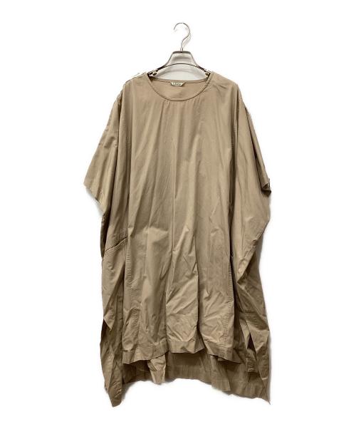 LIMI feu（リミフゥ）LIMI feu (リミフゥ) ロゴベルト付ワンピース ベージュ サイズ:Sの古着・服飾アイテム