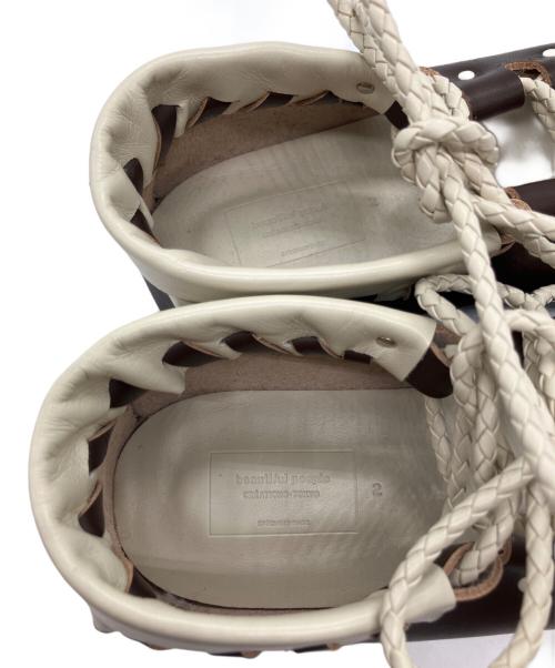 beautiful people（ビューティフルピープル）beautiful people (ビューティフルピープル) レースアップレザーシューズ ブラウン サイズ:2の古着・服飾アイテム