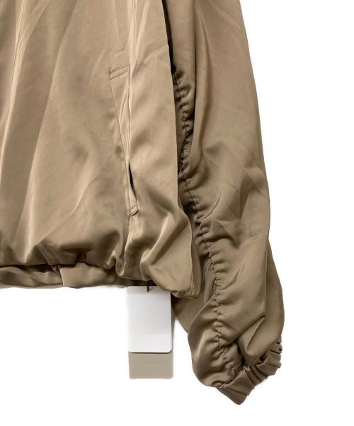 JUSGLITTY（ジャスグリッティー）JUSGLITTY (ジャスグリッティー) サテンジップブルゾン ブラウン サイズ:2の古着・服飾アイテム