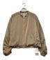 JUSGLITTY（ジャスグリッティー）の古着「サテンジップブルゾン」｜ブラウン