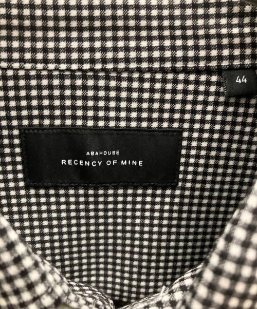 recency of mine（リーセンシィ オブ マイン）recency of mine (リーセンシィ オブ マイン) 6G コンパクトシルキー ギンガムチェックシャツ ブラック サイズ:44 未使用品の古着・服飾アイテム