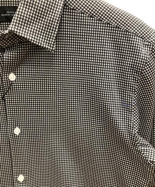 recency of mine（リーセンシィ オブ マイン）recency of mine (リーセンシィ オブ マイン) 6G コンパクトシルキー ギンガムチェックシャツ ブラック サイズ:44 未使用品の古着・服飾アイテム