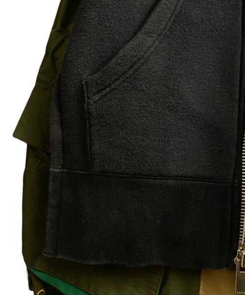 sacai（サカイ）sacai (サカイ) Sponge Sweat Ma-1 Hoodie オリーブ サイズ:2の古着・服飾アイテム