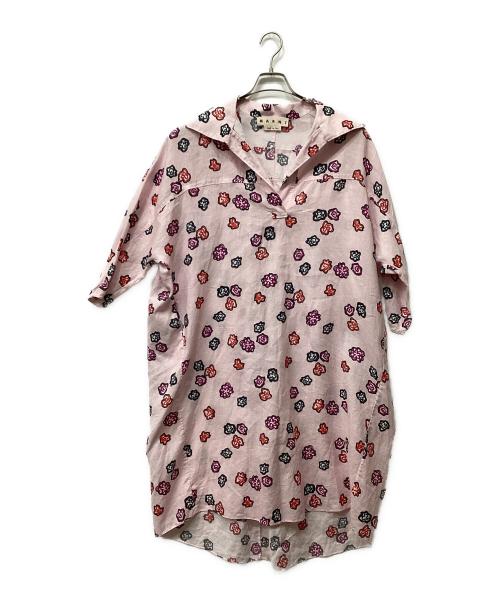 MARNI（マルニ）MARNI (マルニ) 総柄ワンピース ピンク サイズ:38の古着・服飾アイテム