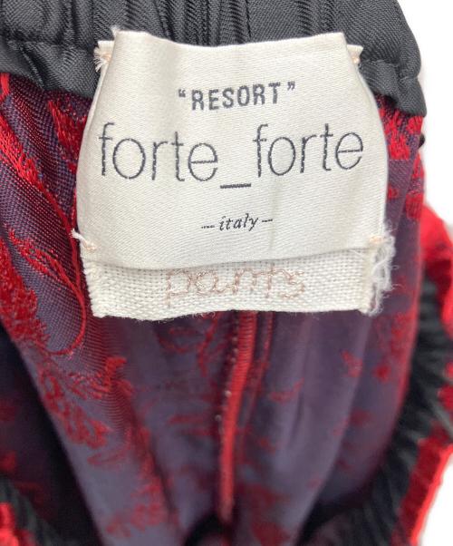 forte forte（フォルテ・フォルテ）forte forte (フォルテ・フォルテ) 総柄イージーパンツ レッド サイズ:SIZE 1の古着・服飾アイテム