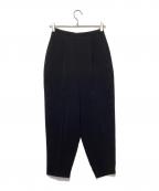 ENFOLDエンフォルド）の古着「ダブルクロスコクーンパンツ」｜ブラック
