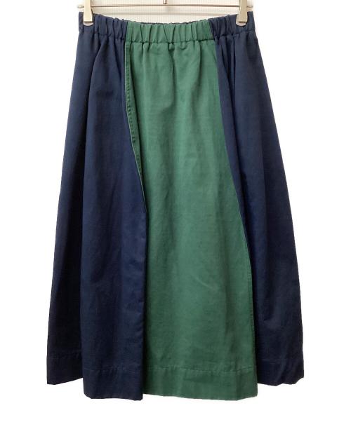 MARNI（マルニ）MARNI (マルニ) バイカラースカート ネイビー サイズ:40の古着・服飾アイテム