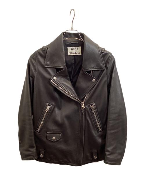 Acne studios（アクネ ストゥディオス）Acne studios (アクネ ストゥディオス) ダブルライダースジャケット ブラック サイズ:32の古着・服飾アイテム