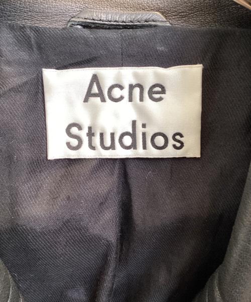 Acne studios（アクネ ストゥディオズ）Acne studios (アクネ ストゥディオス) ダブルライダースジャケット ブラック サイズ:32の古着・服飾アイテム
