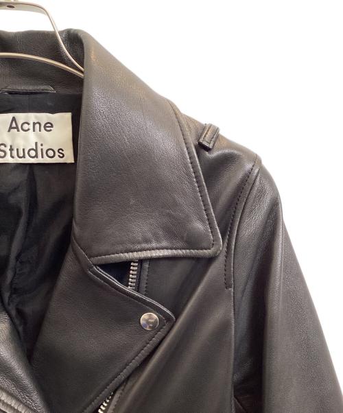 Acne studios（アクネ ストゥディオス）Acne studios (アクネ ストゥディオス) ダブルライダースジャケット ブラック サイズ:32の古着・服飾アイテム