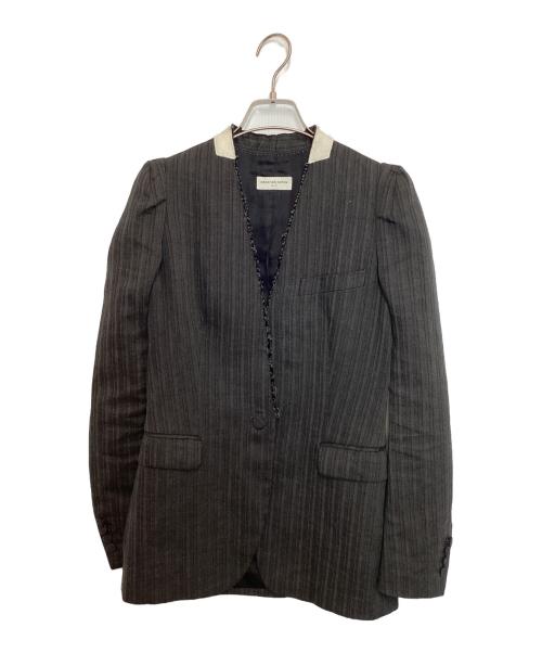 DRIES VAN NOTEN（ドリスヴァンノッテン）DRIES VAN NOTEN (ドリスヴァンノッテン) カットオフジャケット グレー サイズ:34の古着・服飾アイテム