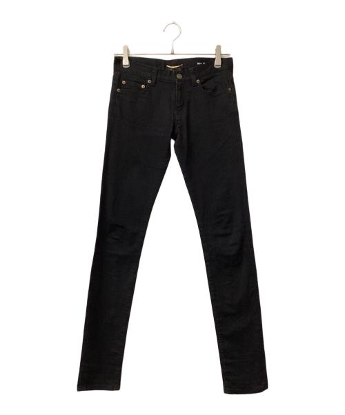 Saint Laurent Paris（サンローランパリ）Saint Laurent Paris (サンローランパリ) Saint Laurent Paris スキニーデニムパンツ ブラック サイズ:63.5㎝(W25)の古着・服飾アイテム