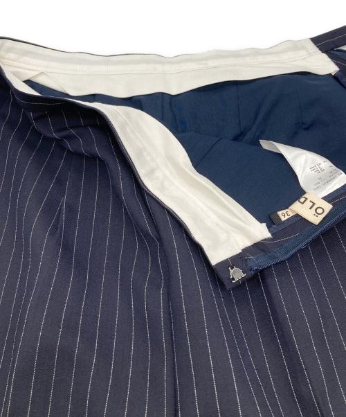 ENFOLD（エンフォルド）ENFOLD (エンフォルド) ストライプコクーンパンツ ネイビー サイズ:36の古着・服飾アイテム