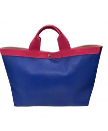 Herve Chapelier（エルベシャプリエ）の古着「舟形トートバッグ」｜ブルー×ピンク