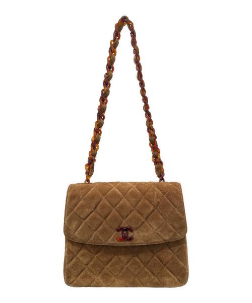 CHANEL（シャネル）CHANEL (シャネル) スウェードチェーンショルダーバッグ ブラウン サイズ:25の古着・服飾アイテム