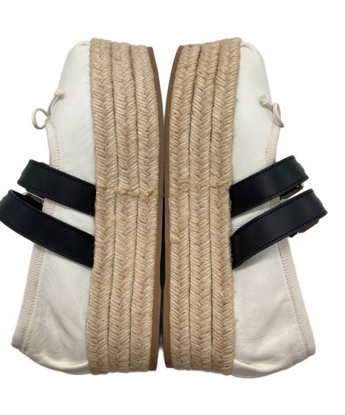 MIU MIU（ミュウミュウ）MIU MIU (ミュウミュウ) ベルト付きエスパドリーユ ホワイト サイズ:38の古着・服飾アイテム