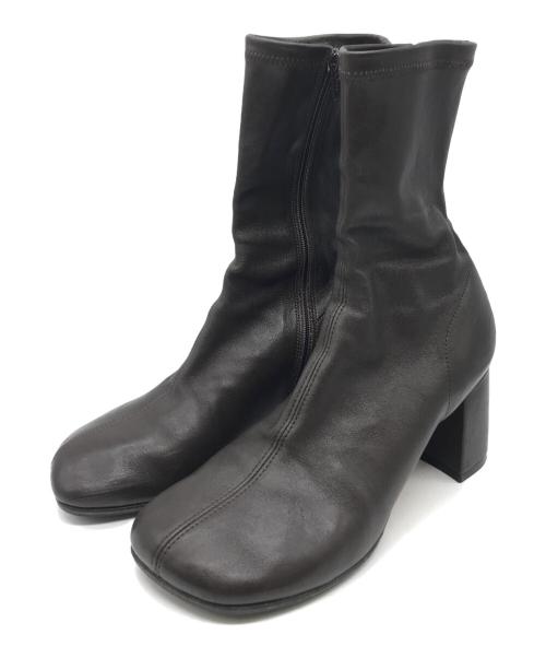 DRIES VAN NOTEN（ドリスヴァンノッテン）DRIES VAN NOTEN (ドリスヴァンノッテン) サイドジップブーツ ブラウン サイズ:37の古着・服飾アイテム