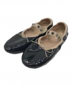 VALENTINO GARAVANIヴァレンティノ・ガラヴァーニ）の古着「パテントフラットパンプス」｜ブラック