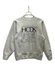 Champion（チャンピオン）の古着「RW LOGO SWEAT」｜グレー