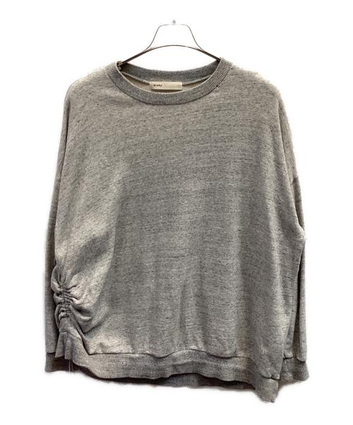 BLACK by moussy（ブラックバイマウジー）BLACK by moussy (ブラックバイマウジー) over size squeeze sweat グレー サイズ:フリーの古着・服飾アイテム