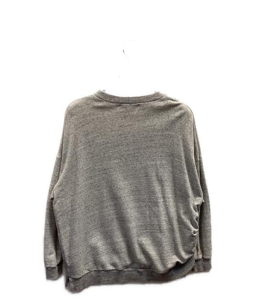 BLACK by moussy（ブラックバイマウジー）BLACK by moussy (ブラックバイマウジー) over size squeeze sweat グレー サイズ:フリーの古着・服飾アイテム