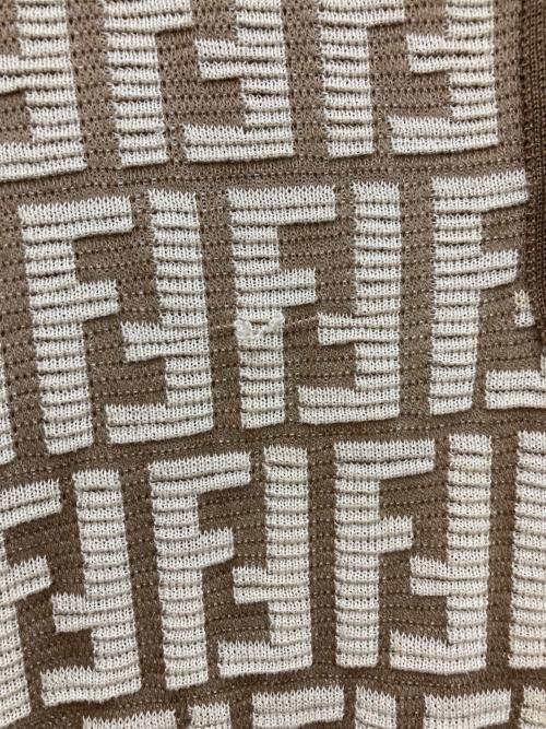 FENDI（フェンディ）FENDI (フェンディ) ズッカ柄ポロニット ベージュ サイズ:50の古着・服飾アイテム