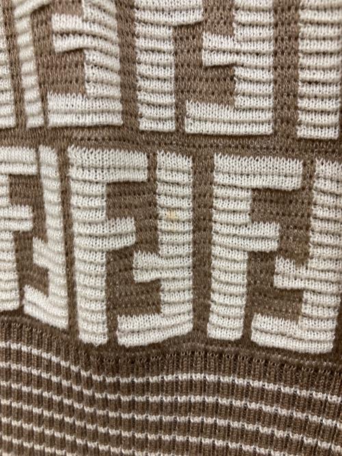 FENDI（フェンディ）FENDI (フェンディ) ズッカ柄ポロニット ベージュ サイズ:50の古着・服飾アイテム