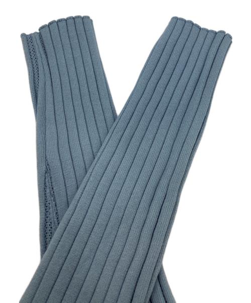 TORY BURCH（トリーバーチ）TORY BURCH (トリーバーチ) カラーブロック タートルネックセーター　161416 ブルー×ブラウン サイズ:L 未使用品の古着・服飾アイテム