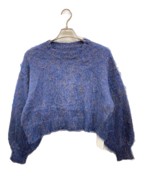 PLUS OTO.HA（プラスオトハ）PLUS OTO.HA (プラスオトハ) ミックスニット/プラスオトハ ネイビー サイズ:Freeの古着・服飾アイテム