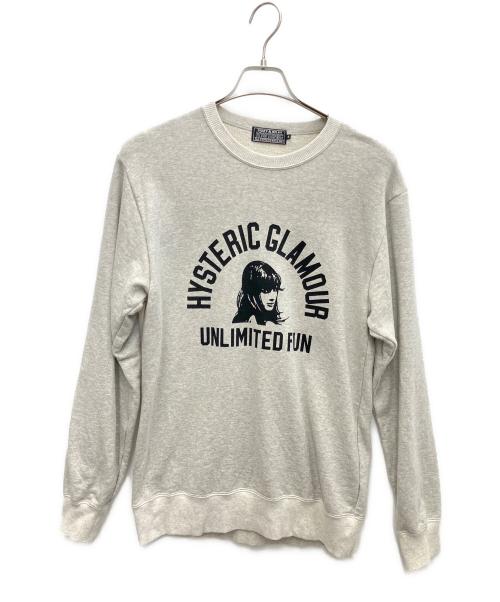 Hysteric Glamour（ヒステリックグラマー）Hysteric Glamour (ヒステリックグラマー) UNLIMITED FUN スウェット グレー サイズ:Sの古着・服飾アイテム