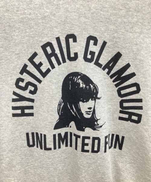 Hysteric Glamour（ヒステリックグラマー）Hysteric Glamour (ヒステリックグラマー) UNLIMITED FUN スウェット グレー サイズ:Sの古着・服飾アイテム