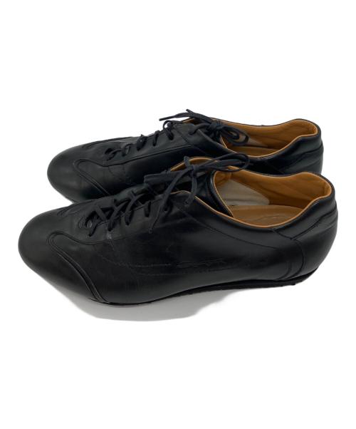 Santoni（サントーニ）Santoni (サントーニ) レザースニーカー ブラック サイズ:7 1/2の古着・服飾アイテム