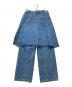 RAY BEAMS (レイ ビームス) デニムプリーツスカートセットパンツ インディゴ 未使用品：7000円