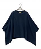 maturelyマチュアリー）の古着「Hem Cut Off Poncho Jersey」｜ネイビー