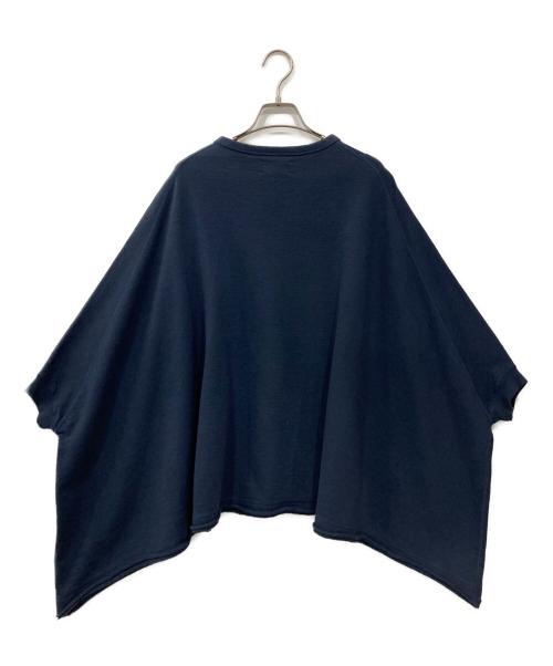 maturely（マチュアリー）maturely (マチュアリー) Hem Cut Off Poncho Jersey ネイビー サイズ:Freeの古着・服飾アイテム