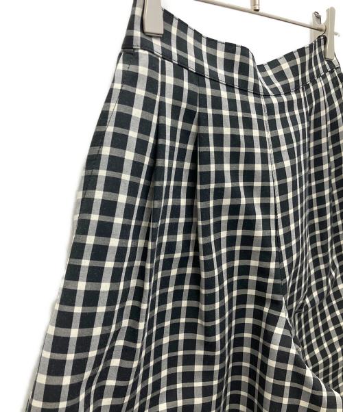 tricot COMME des GARCONS（トリココムデギャルソン）tricot COMME des GARCONS (トリココムデギャルソン) ギンガムチェック2タックワイドパンツ ブラック サイズ:Sの古着・服飾アイテム