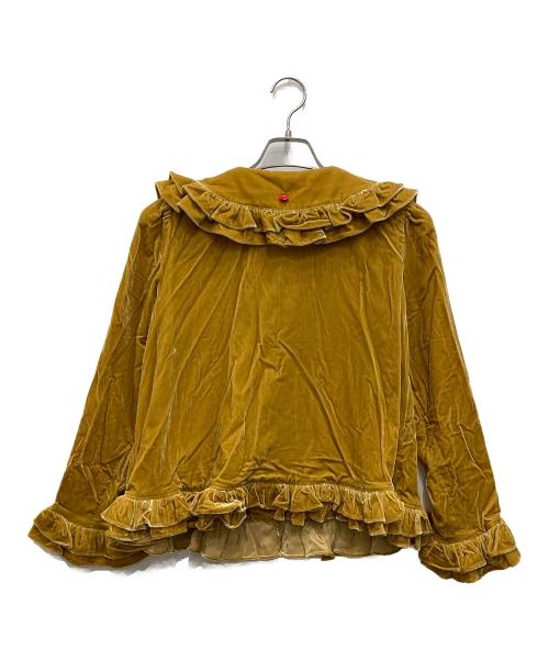 vermeerist beams（フェルメリストビームス）vermeerist beams (フェルメリストビームス) ベロアフリルジャケット イエロー サイズ:F 未使用品の古着・服飾アイテム