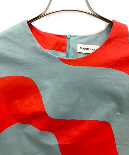marimekko（マリメッコ）marimekko (マリメッコ) 総柄ブラウス ブルー サイズ:SIZE36の古着・服飾アイテム