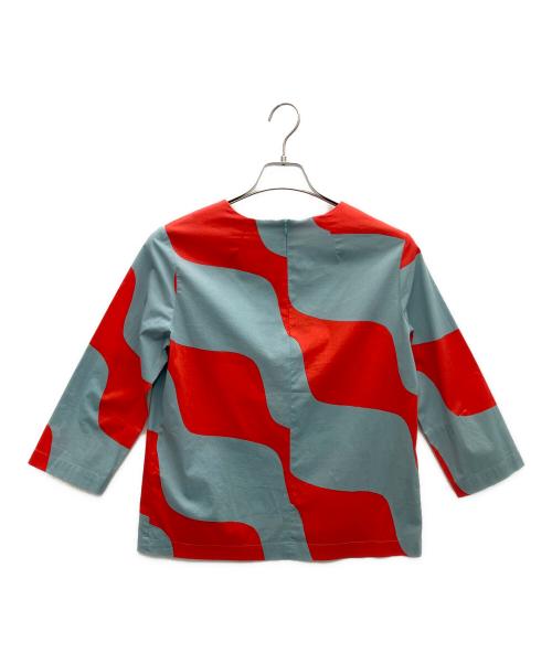marimekko（マリメッコ）marimekko (マリメッコ) 総柄ブラウス ブルー サイズ:SIZE36の古着・服飾アイテム
