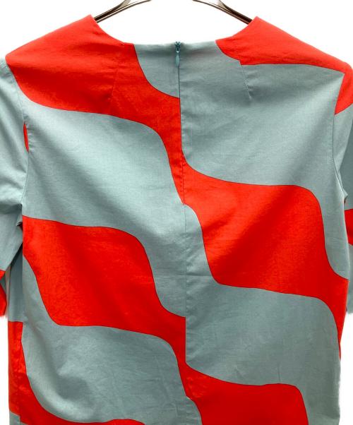 marimekko（マリメッコ）marimekko (マリメッコ) 総柄ブラウス ブルー サイズ:SIZE36の古着・服飾アイテム