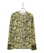 TOGA PULLAトーガ プルラ）の古着「Tricot print L/S ジャージーカットソー」｜イエロー
