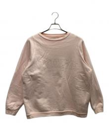 THIRD MAGAZINE（サードマガジン）の古着「ビッグロゴ刺繍スウェット」｜ピンク