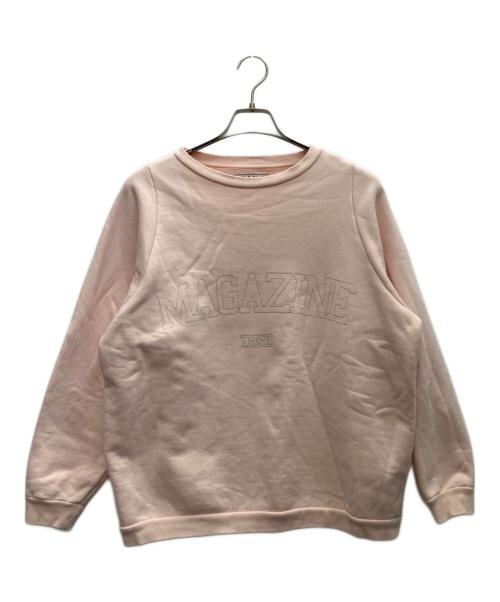 THIRD MAGAZINE（サードマガジン）THIRD MAGAZINE (サードマガジン) ビッグロゴ刺繍スウェット ピンク サイズ:SIZE9の古着・服飾アイテム