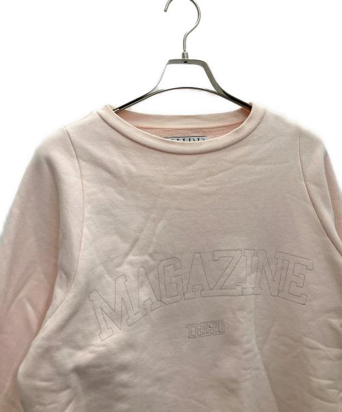 THIRD MAGAZINE（サードマガジン）THIRD MAGAZINE (サードマガジン) ビッグロゴ刺繍スウェット ピンク サイズ:SIZE9の古着・服飾アイテム
